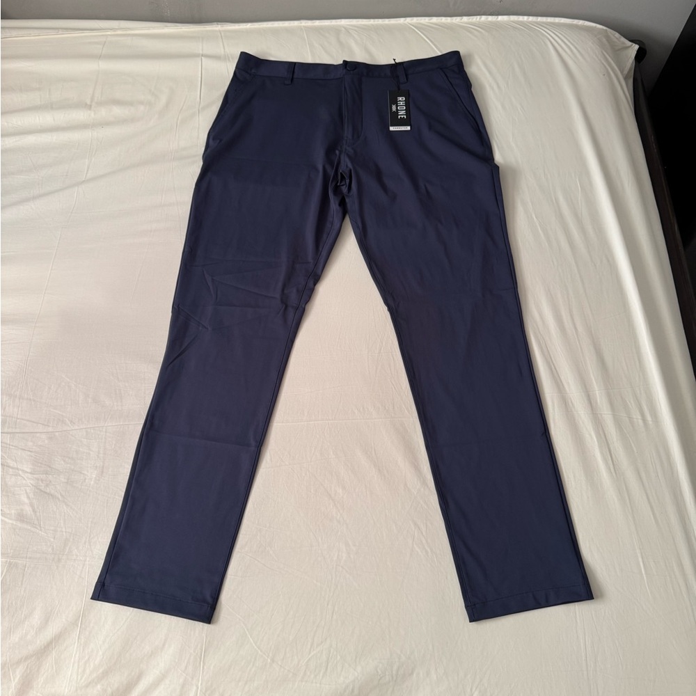 Rhône Commuter Pants Slim Fit Navy Stretch Flex Knit Men’s 36x33 NWT